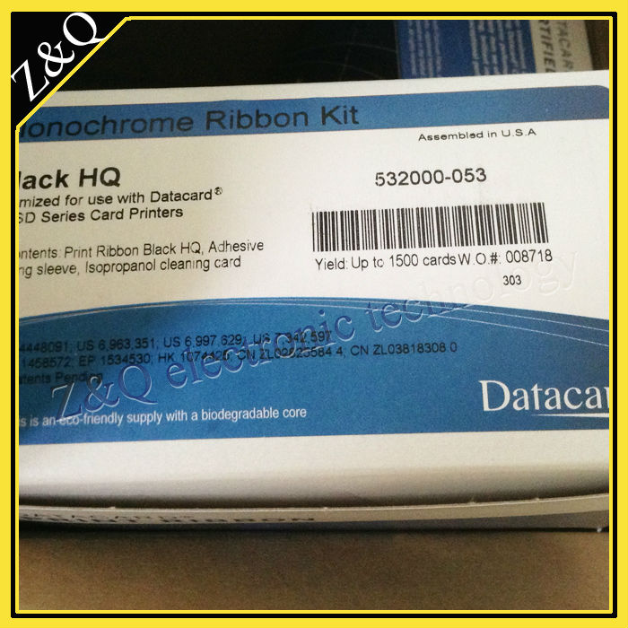 Datacard original 532000 053 Black Monochrome Ribbon Kit use with Datacard card font b printer b