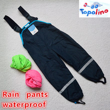 topolino children rain pants waterproof trousers padded boys windproof outdoor girls piece skiing overalls skisuit free shipping