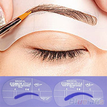 4pcs set Styles Grooming Stencil Kit Make Up MakeUp Shaping DIY Beauty Eyebrow Template Stencils Tools