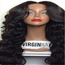 Top 7A Grade Best Full density Virgin BrazilianThick Human Hair Wig Full Lace Wig Cheap Human