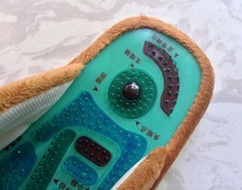 2014 winter cotton slippers male female health care Taichi acupuncture feet massage slipper