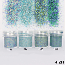 1Box 10ml Grass Green Shiny Nail Art Glitter Powder Sequins Powder Nail Art Decor