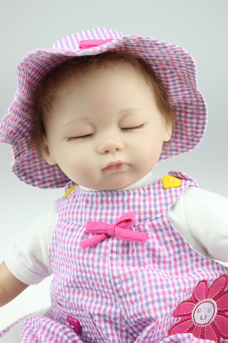 Top popular18 inch soft silicone reborn baby doll for sale Lifelike newborn sleeping Baby Girl realistic handmade princess girl