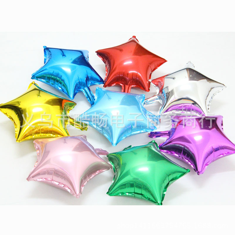 Free shipping foil balloon helium stars 5pcs10 inch wedding party decoration inflatable balloon toys children gift