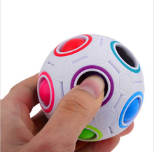 HOT Spherical Cube Rainbow Ball Football Magic Speed Cube Puzzle Children’s Educational Toys Cubes GMF for baby free shipping