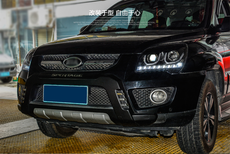 Передние фары Киа Спортейдж 2 2007-2013 V1 type Передняя оптика Киа Спортейдж 2