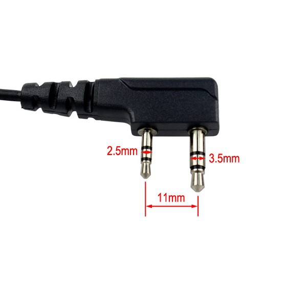 1 pcs Black 2Pin Covert Acoustic Tube Earpiece (9)