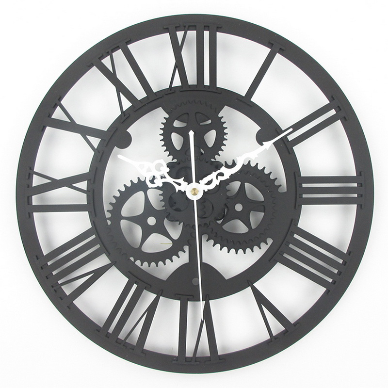 European antique gear wall clock vintage mechanical gear clock Large Gear Wall Clock For Art Home Living Room Wall Decoration