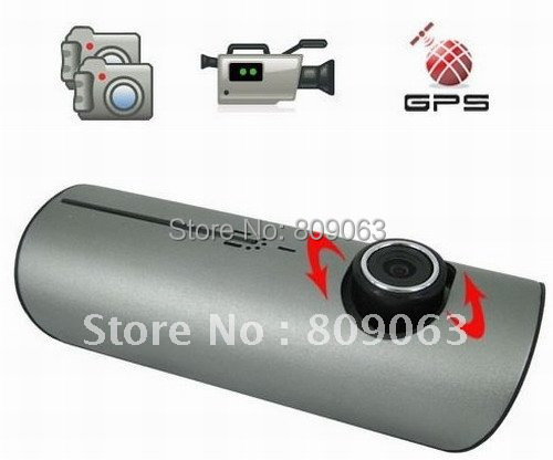 Dual Camera X3000 Car Blackbox DVR with GPS Module and 3D G Sensor function Free Shipping