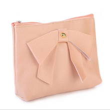 Ms. bow PU leather handbag Pouch Jewelry Bag 2016 new women bags, retail and wholesale