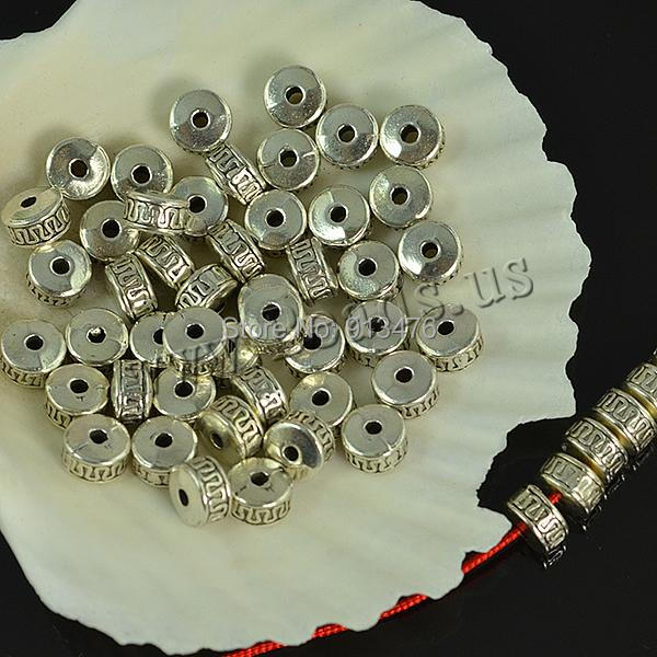 Free shipping!!!Zinc Alloy Spacer Beads,Brand jewelry, Rondelle, antique silver color plated, nickel, lead & cadmium free