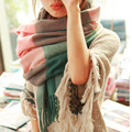 fashion cashmere wool scarf bufanda Tassel shawl pashmina bufandas Spain Desigual Thick Plaid women winter scarves