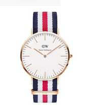 Fashion Luxury Style Watches rose DW Watch Women Men Nylon Strap Military Quartz Wristwatch Clock hombre
