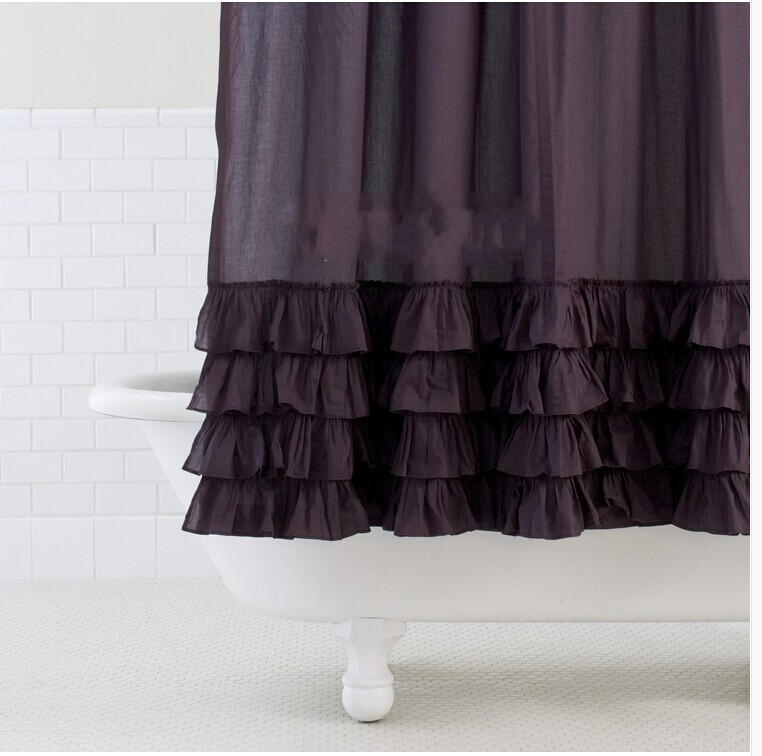 Flamenco tiered ruffle shower curtain bath 