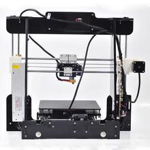 New Reprap Prusa i3 3D printer with High Quality DIY 3d Printer kit prusa i3 LCD with 1roll Polychromatic PLA consumables+16gSD