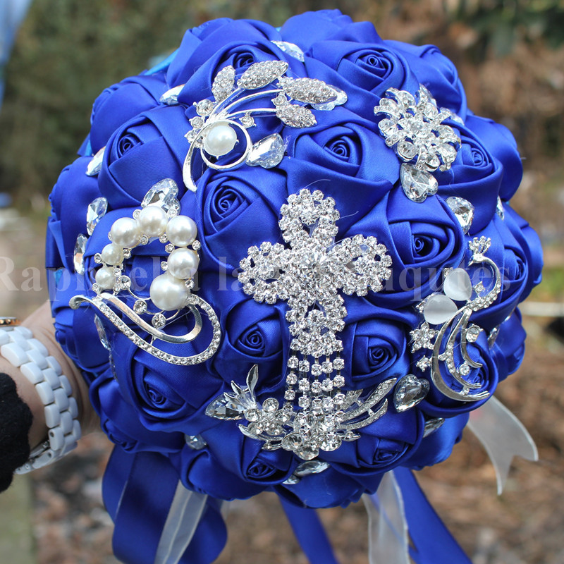 Bridal Bouquets Product Categories The Flower 8 9w Royal Blue White