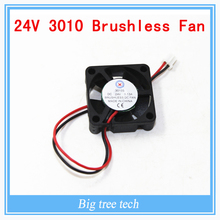 Free shipping 10PCS 3010s 30MM 30 x 30 x 10MM 24V 2Pin DC Cooler Small Cooling Fan FOR 3D PRINTER PART
