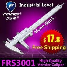 Frs3001 alta calidad Mono bloque Vernier 0 – 150 mm de acero inoxidable endurecido 0.02 mm resolución