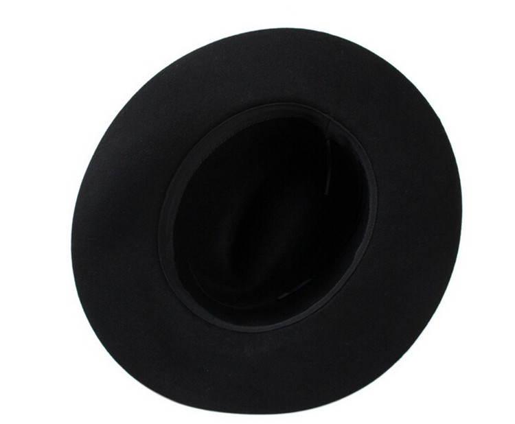 Wide Brim Panama Hats For Women M Letter Wool Fedora Hat Female Sombreros Black Church Hats For Girls Fashion Caps For Girls (4)