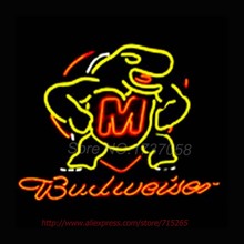 Neon Signs Budweiserr NCAA College Maryland Neon Bulbs Decorated Handcrafted Display Neon Tubes Personalized Custom 16×15