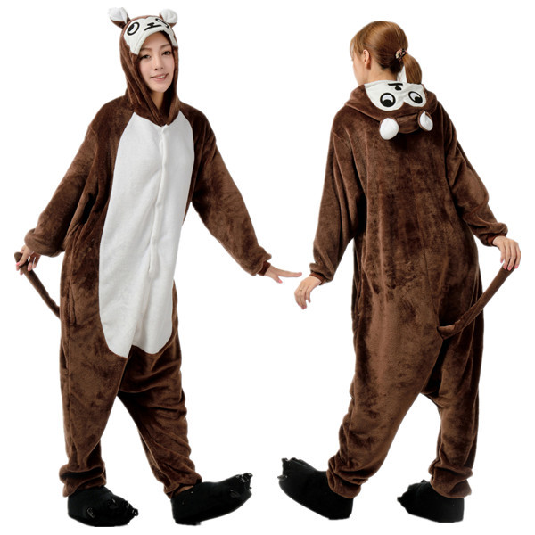 Two piece footed pajamas for adults