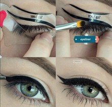 1pc New style cat eyeliner stencil kit model for eyebrows template fard makeup a paupiere diy