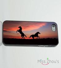 Wild Horses at Sunset Beautiful back skins mobile cellphone cases for iphone 4/4s 5/5s 5c SE 6/6s plus ipod touch 4/5/6