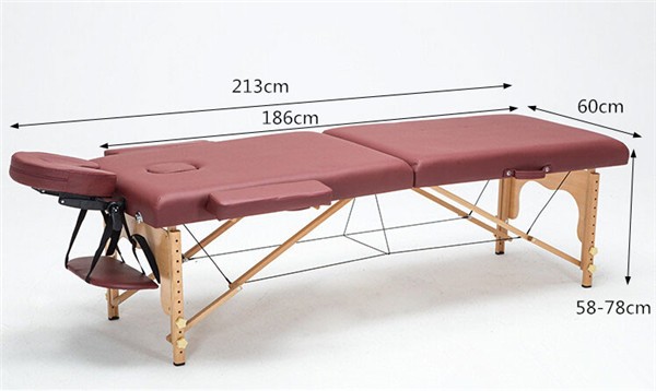 Professional Portable Spa Massage Tables Foldable With Carring Bag Salon Furniture Wooden 9845
