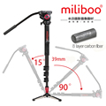 miliboo MTT704B Professional Portable Carbon Fiber Camera Camcorder Tripod for Video DSLR Stand Half Price of