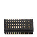 2016 New Fashion Tri fold Long Wallet Women Trendy Rivet studded Purse Designer Occident Style Hand