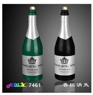 Free shipping Interesting and Novel Magic Trick Magic Vanishing Champagne Bottle Green