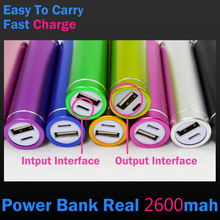 high quality 2600mAh power bank mobile phone external 18650 battery backup power protable charge powerbank for