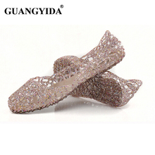 New 2016 summer women sandals breathable shoes crystal jelly nest crystal sandals female flat sandal shoes