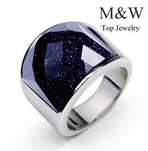 Wholesale New Arrival Fashion Ring Jewelry 316L Titanium Steel Purple Natural Stone Ring For Women/Men Party Gift
