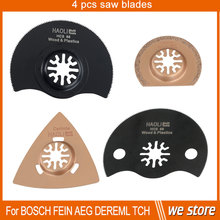 4 pcs HCS & carbide Oscillating Multi Tool saw blade fit for Dremel,Fein and most brand of power multi-tool, half circular blade