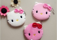 1Pcs Coin Purse & Wallet Pouch Lady’s Purses Plush Hello Kitty Kids Girl’s Storage Bag Case Handbag Women 10CM Free Shipping