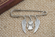 12pcs Supernatural inspired Castiel themed charm kilt pin brooch (38mm)