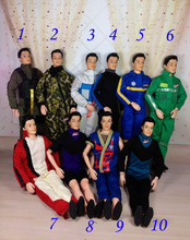 5 set/lote juegos de la ropa para el niño muñecas ropa príncipe Ken ropa piloto astronauta camuflaje arropa sistemas niños regalos envío gratis