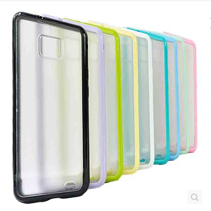 New Matte PC Clear Back Skin TPU Frame Case Protective Cover For Samsung Galaxy S2 II