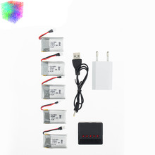 Syma X5C rc 3.7v 500mah Lipo battery 5pcs and charger for syma x5 x5sc x5sc H5C X5A Helicopter drone part wholesale