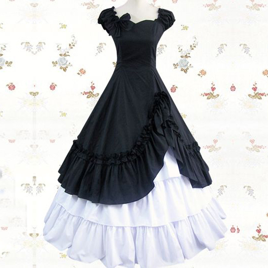 ball gown with puff sleeves