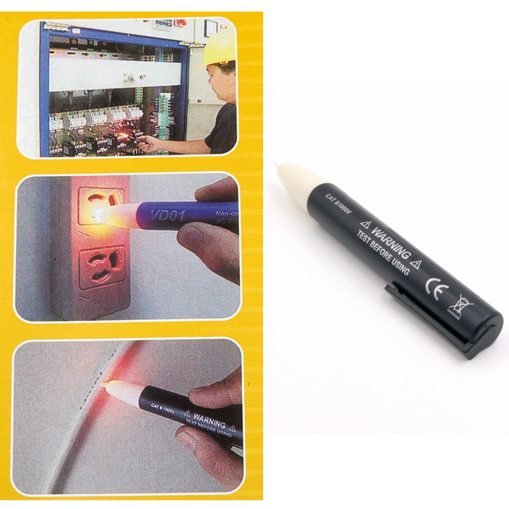 AC 90~1000V Non-Contact LED Pocket Tester Pen Stick Voltage Detector Sensor VD01 AC 90~1000V Non-Contact LED Pocket Tester Pen Stick Voltage Detector Sensor VD01<br><br>Aliexpress