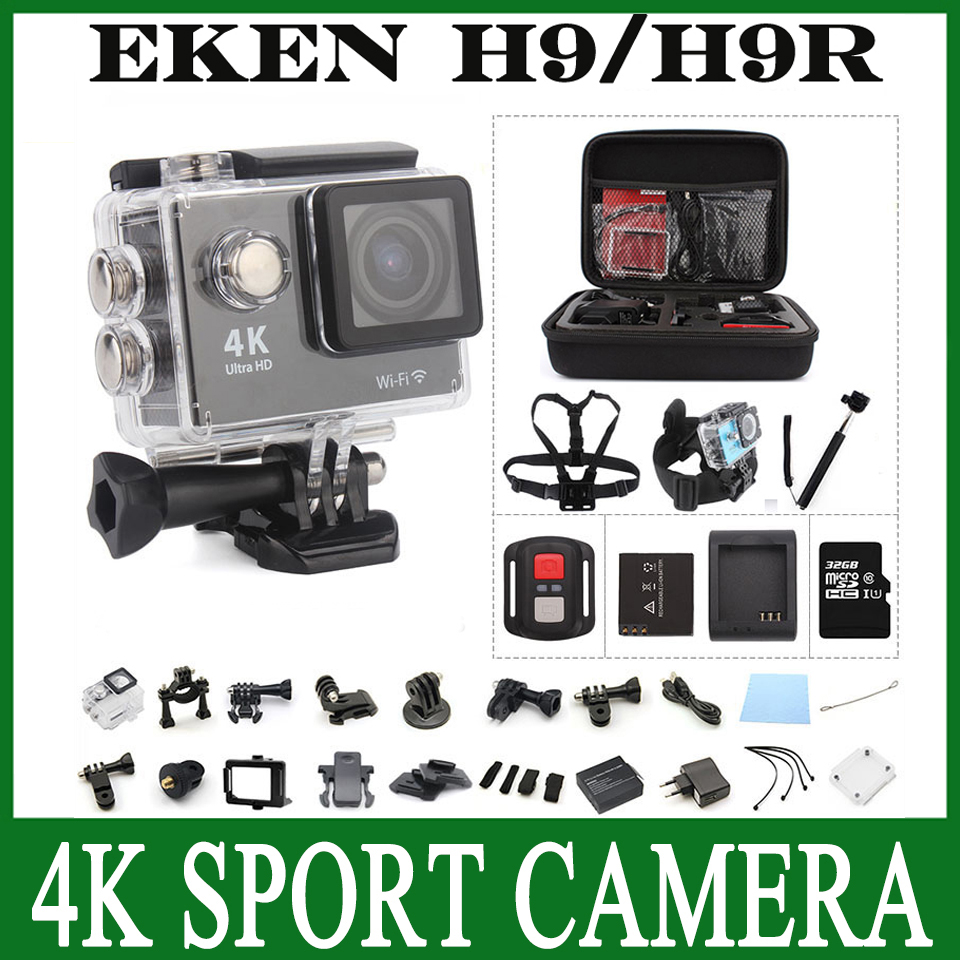  H9/H9R  controlAction  Ultra HD 4  WiFi 1080 P/60fps  Cam go  pro  +  + 32  SD