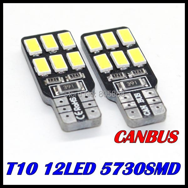 10 .  T10 Canbus   w5w T10 158 168 194 5630 5730 12smd SMD    Canbus     12 v