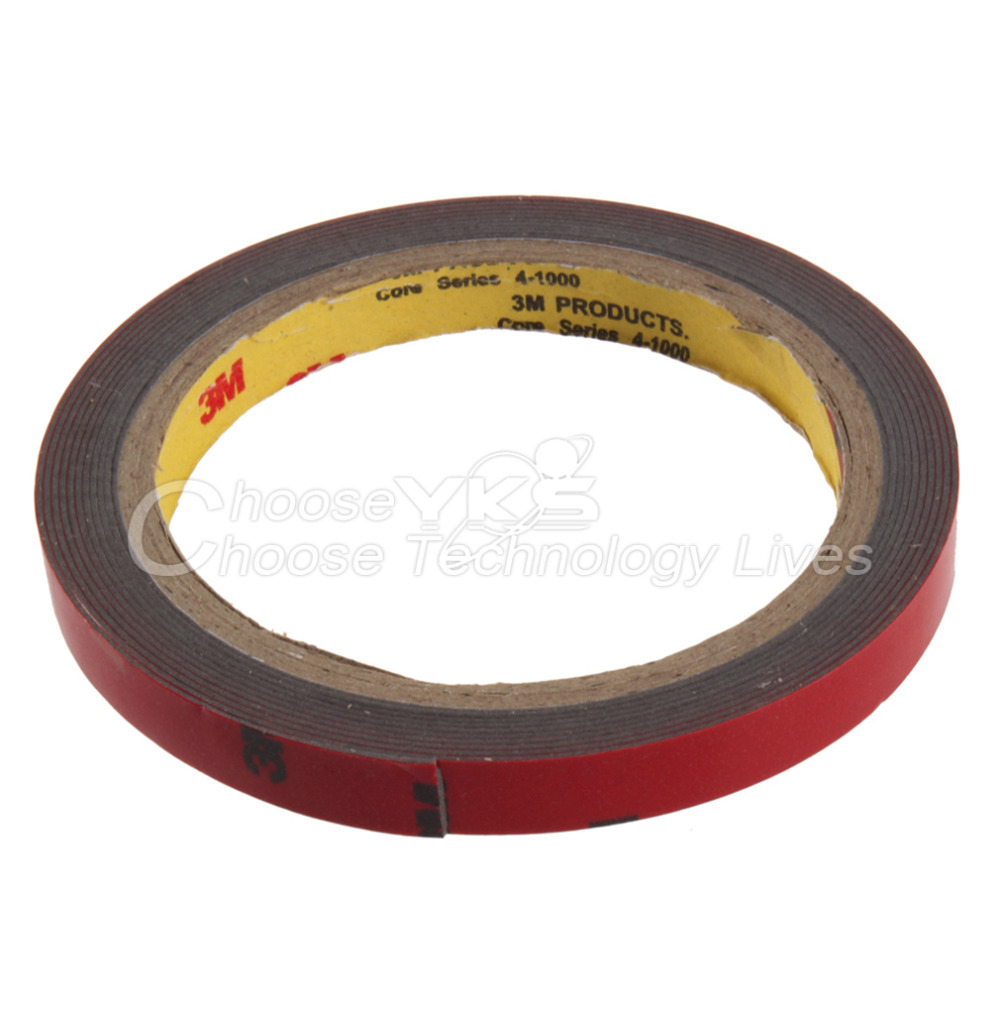 Brand NewHigh Quality2pcs 3M Auto Acrylic Foam Double Sided Attachment Tape 10MM width free shipping