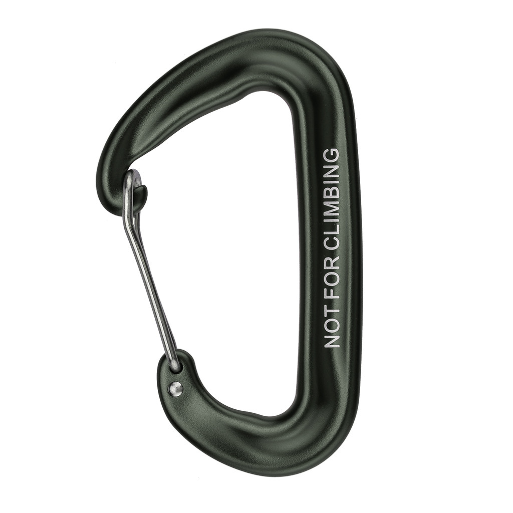 12KN Outdoor Camping Hammock Spring Wire Gate Carabiner Keychain Clip 