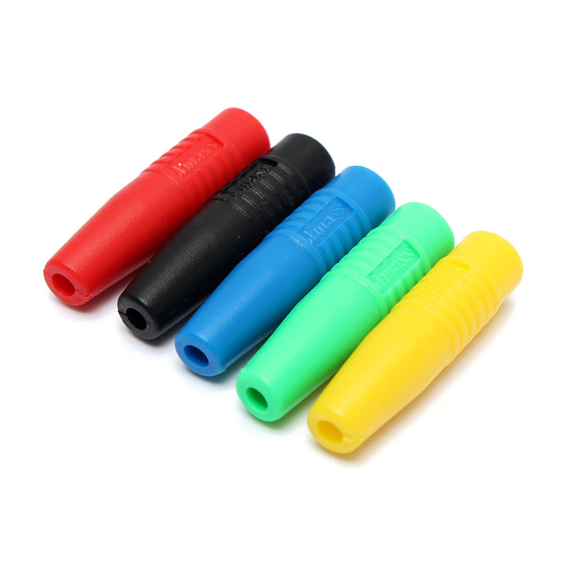 Best Promotion 5 colors 4mm Banana Plug Female Jack For Speaker Amplifier Test Probes Terminals Red Black Yellow Blue Green