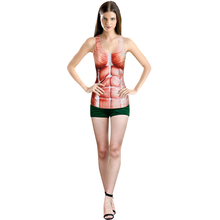 Hot 2016 New Fashion Sexy Summer Human Muscle Sleeveless t shirts tiger 3D Printing Vest backless women Tank Tops Tees Fitness