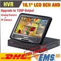 Upgraded 720P Output 10 1 Inch LCD CCTV 8CH DVR HVR NVR AHD All in One