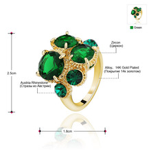 Neoglory AAA Zircon Rhinestone Engegement Finger Rings for Women Fashion Jewelry Accessories Brand Gothic 2015 New